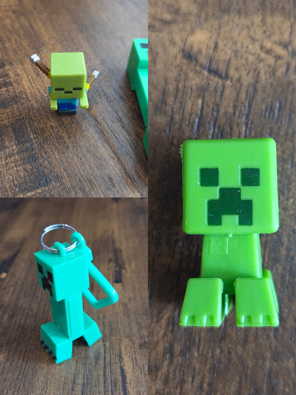Mini Minecraft-Inspired Creeper Keychain and Figurines